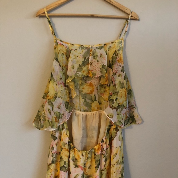 lovers + friend open back floral print dress L - Picture 6 of 7